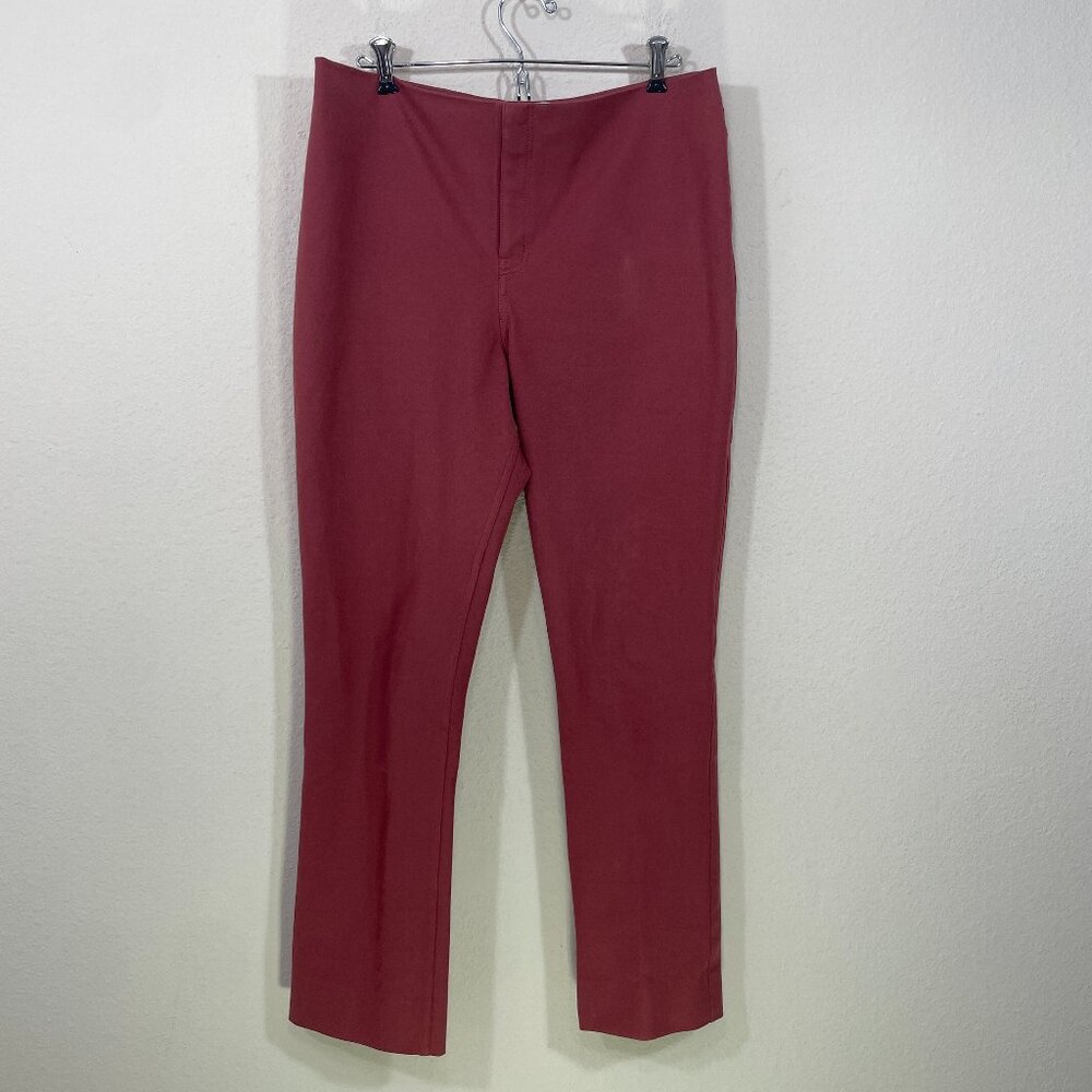 MM. Lafleur Stretch Pants Size 12 Berry Trousers Straight Leg Organic‎ Cotton